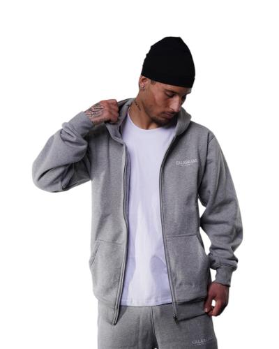 Grey Zip Hoodie